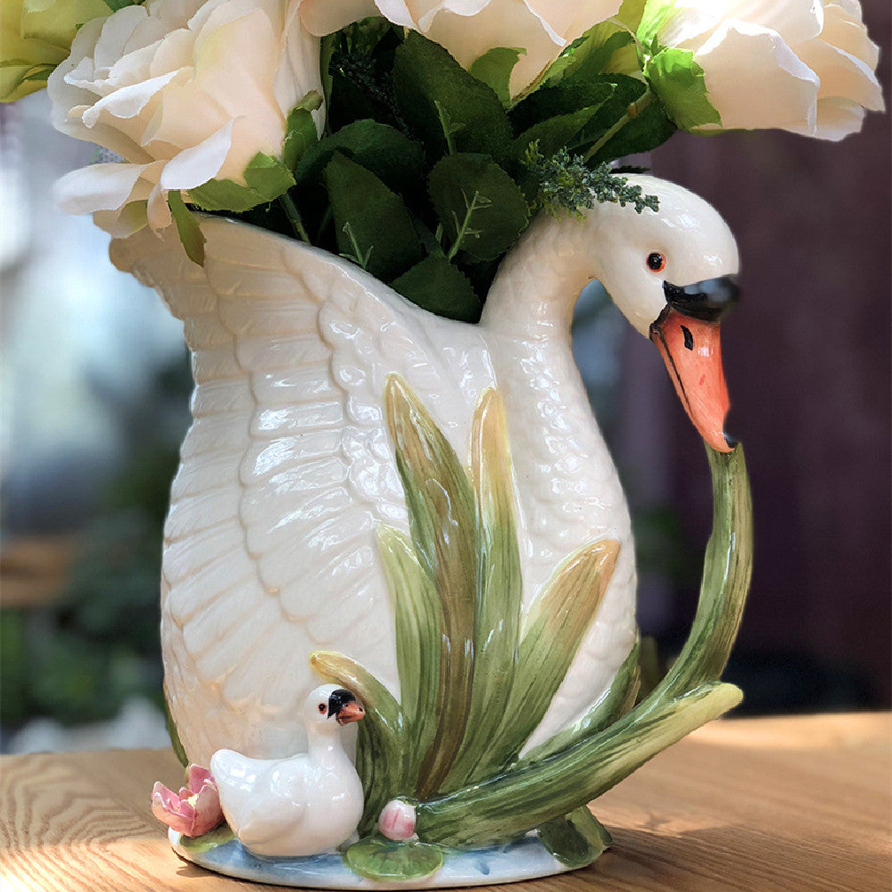 Swan Shaped Vase